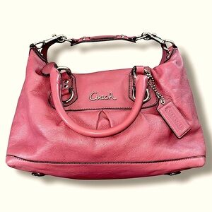 Coach Rose Pink Leather Shoulder Bag